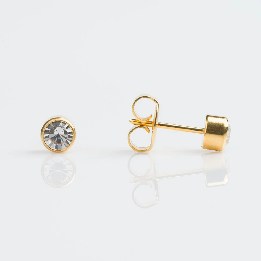 9CT GOLD BEZEL 4MM APRIL CRYSTAL