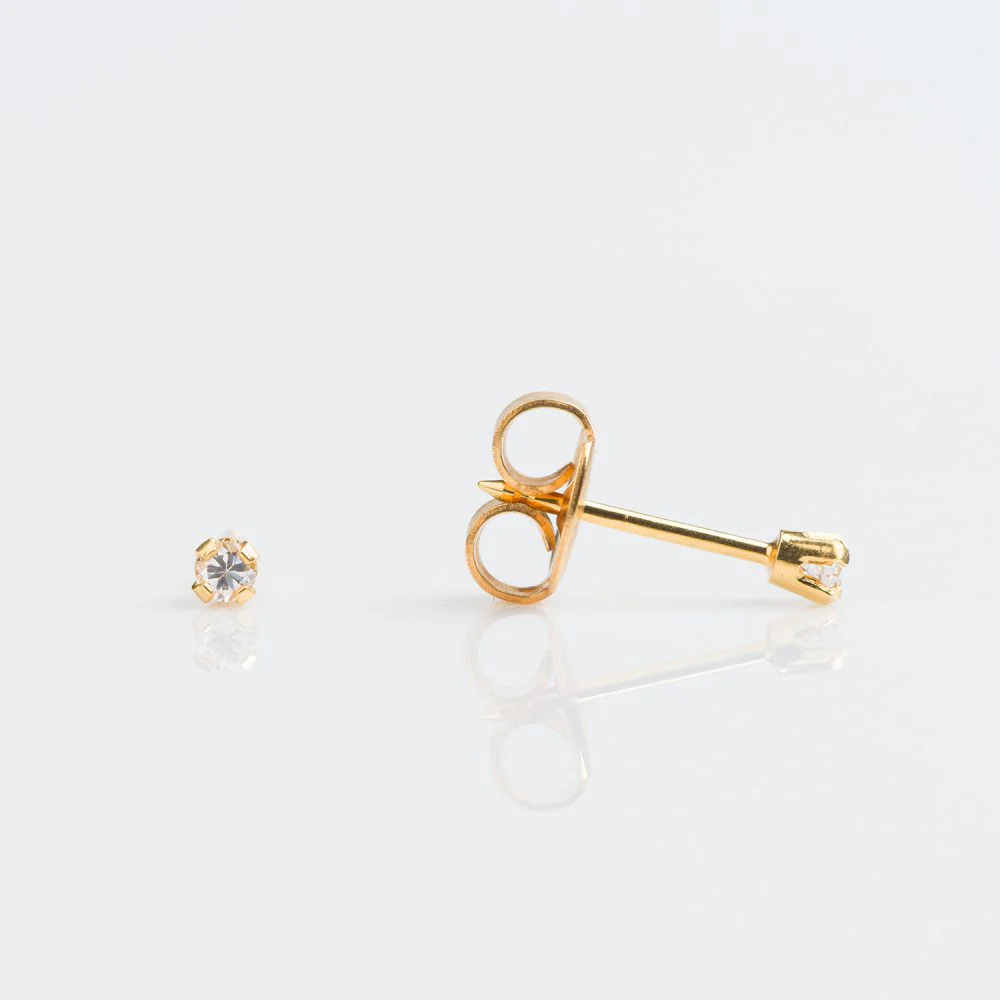 9CT GOLD TIFF. 2MM CUBIC ZIRCONIA